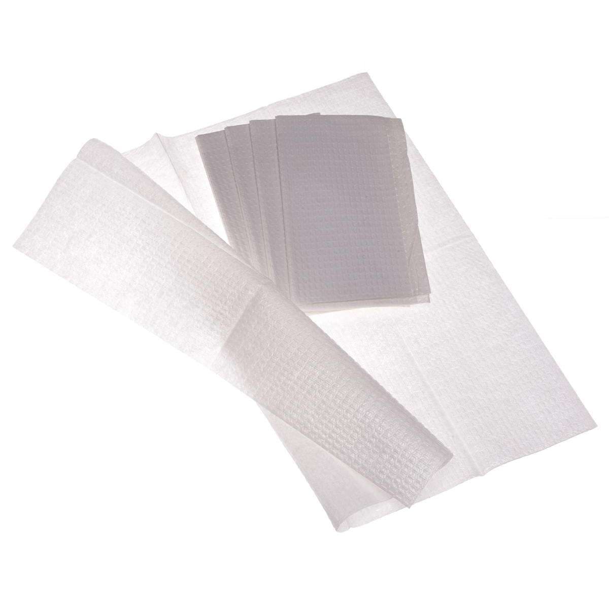Medline 2-Ply Tissue Poly Professional Towels, Blue, 13 x 18 Inch - Case of 500 - Image 1
