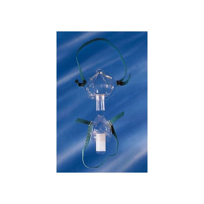 AirLife Aerosol Mask Clear Adjustable Head Strap Under the Chin Style Single Patient Use - Case of 50 - Image 1
