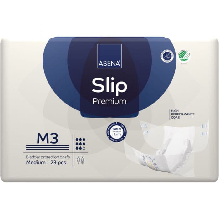 Abena Slip M3 Premium Brief, Medium, Absorbency Level 3 - Package of 23 - Image 1
