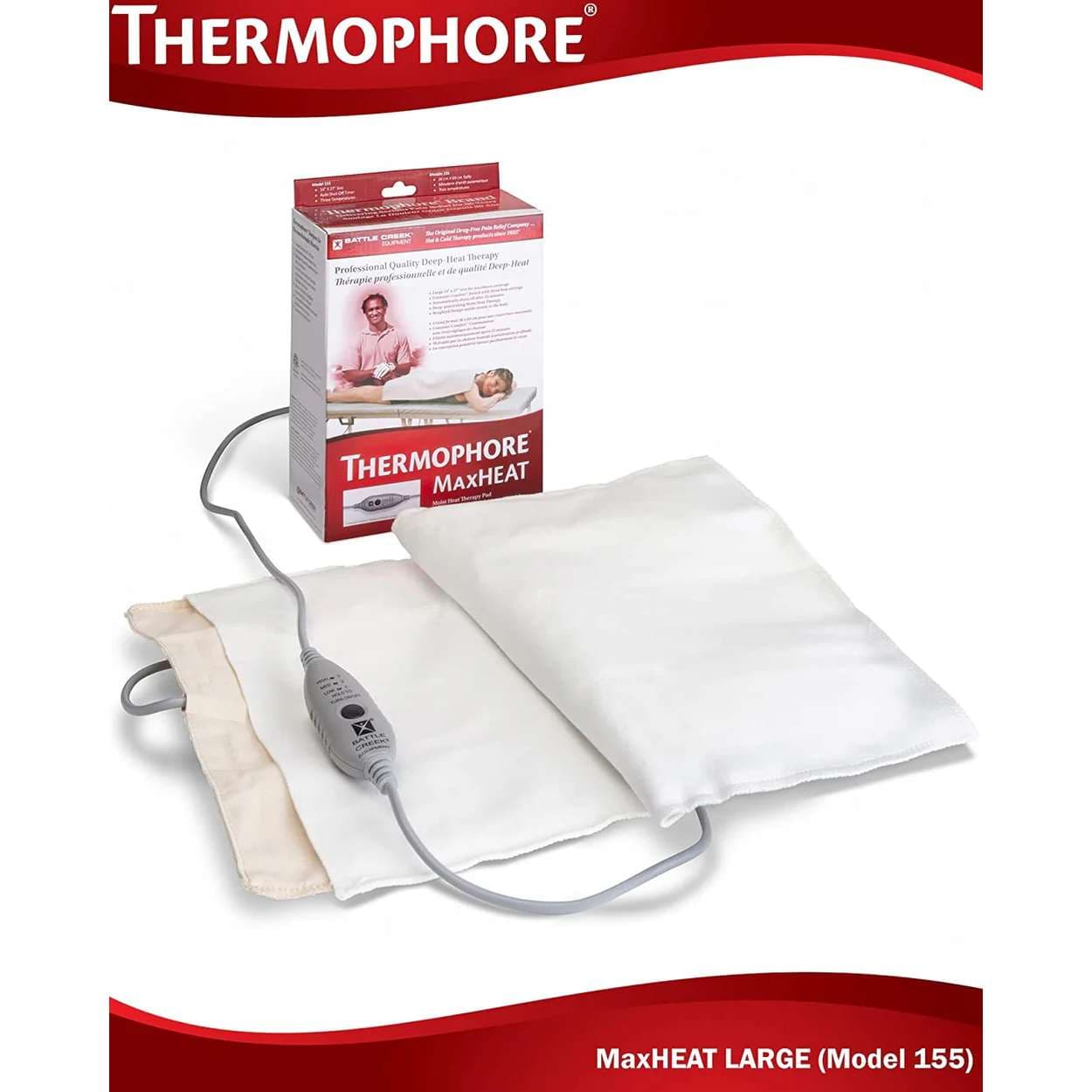 Thermophore MaxHEAT Electric Moist Heating Pad, Reusable - Image 2