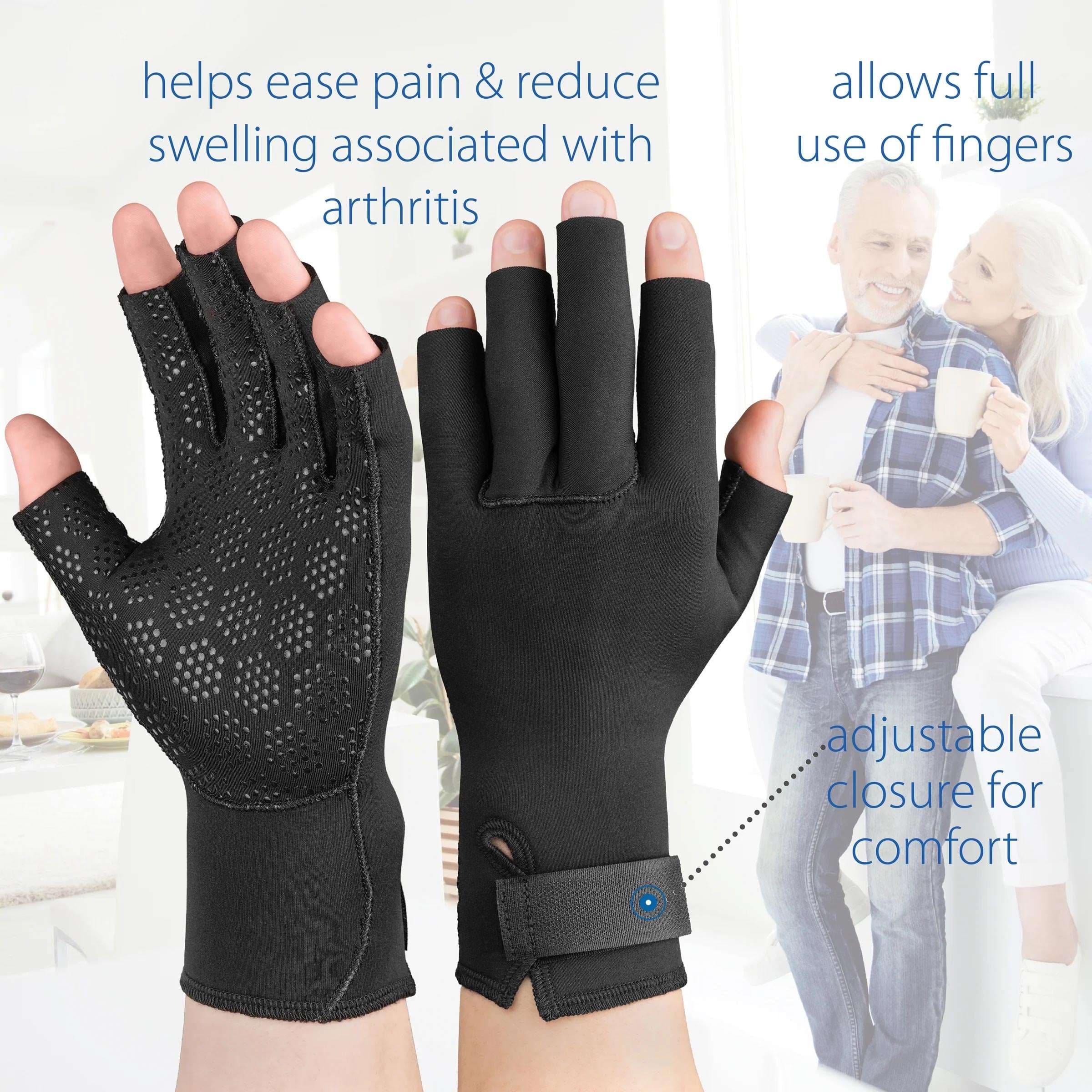 Swede-O Thermal Arthritic Gloves, Black - Image 4