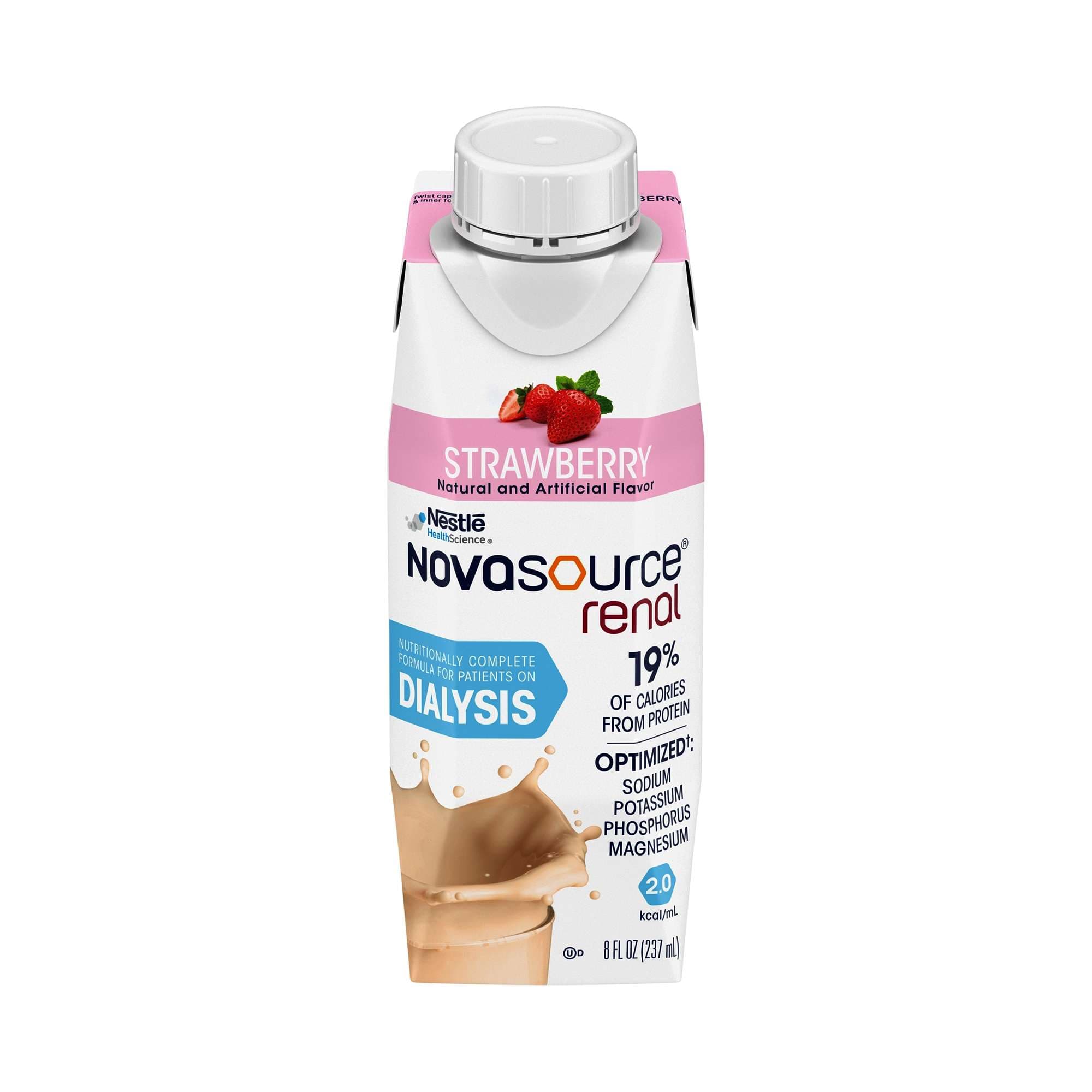 Novasource Renal Oral Supplement, Strawberry, 8 oz - Each - Image 1