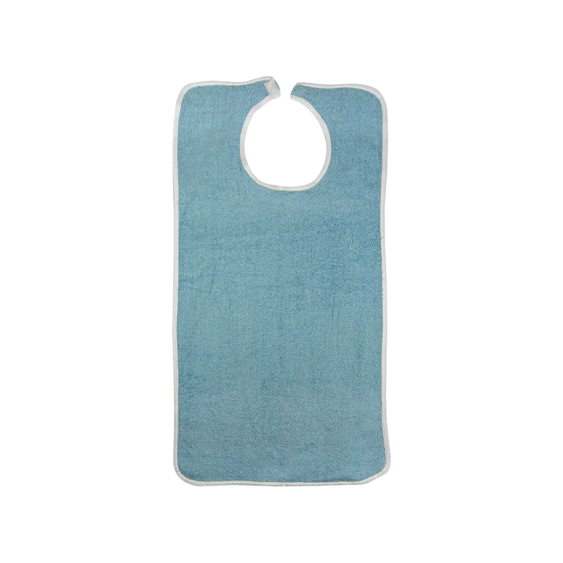 Becks Classic Terry Adult Bib, 18 X 34 Inch Blue - Image 1