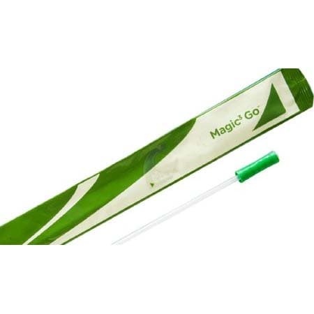 MAGIC3 GO Hydrophilic Intermittent Catheter, Coude Tip, Male, 12 Fr, 16" - Case of 30 - Image 1