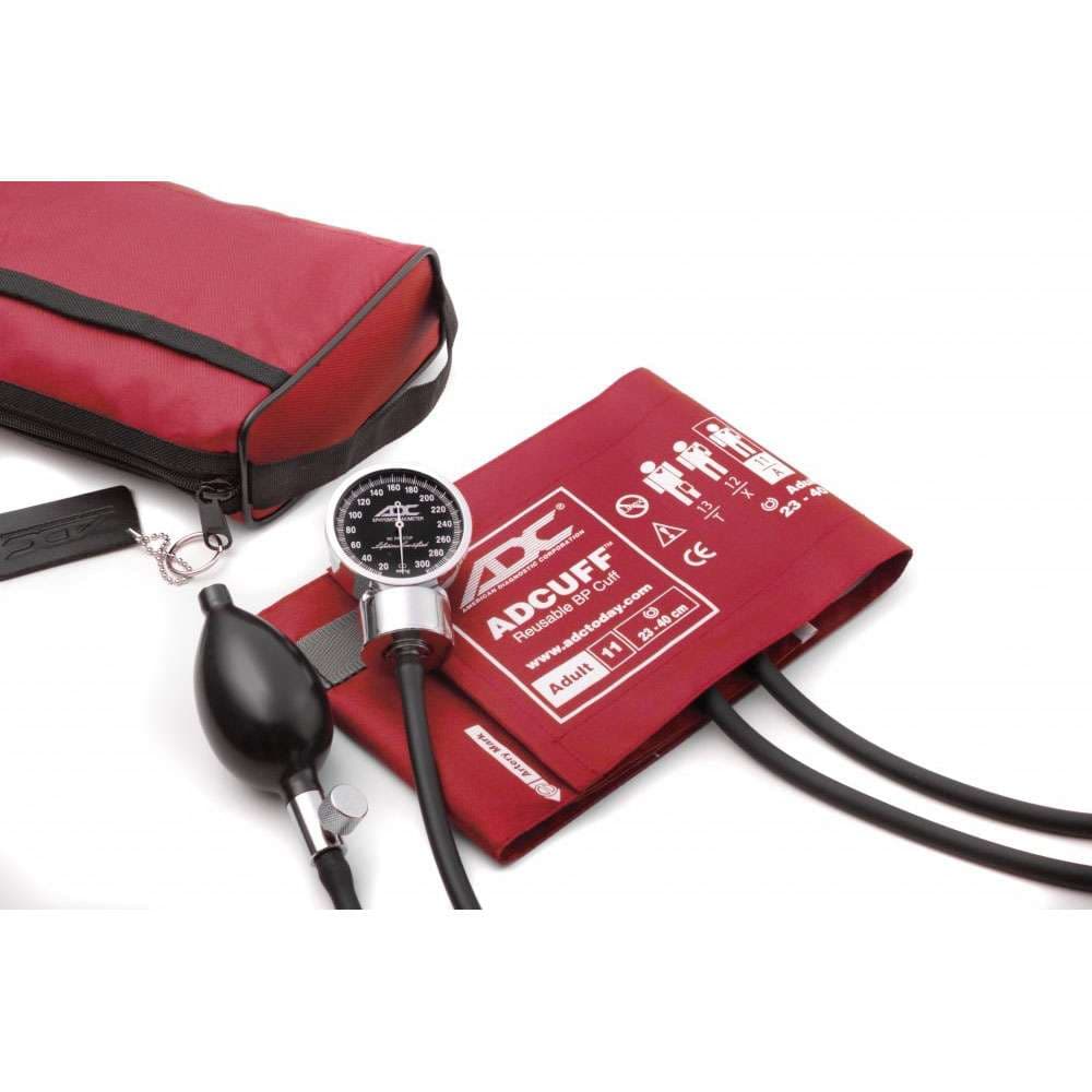 ADC Diagnostix 778 Pocket Aneroid Sphyg, Adult Only, Red - Image 1