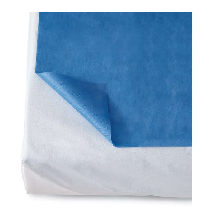 Medline Disposable Multilayer SMS Flat Sheets, Dark Blue - Case of 50 - Image 1