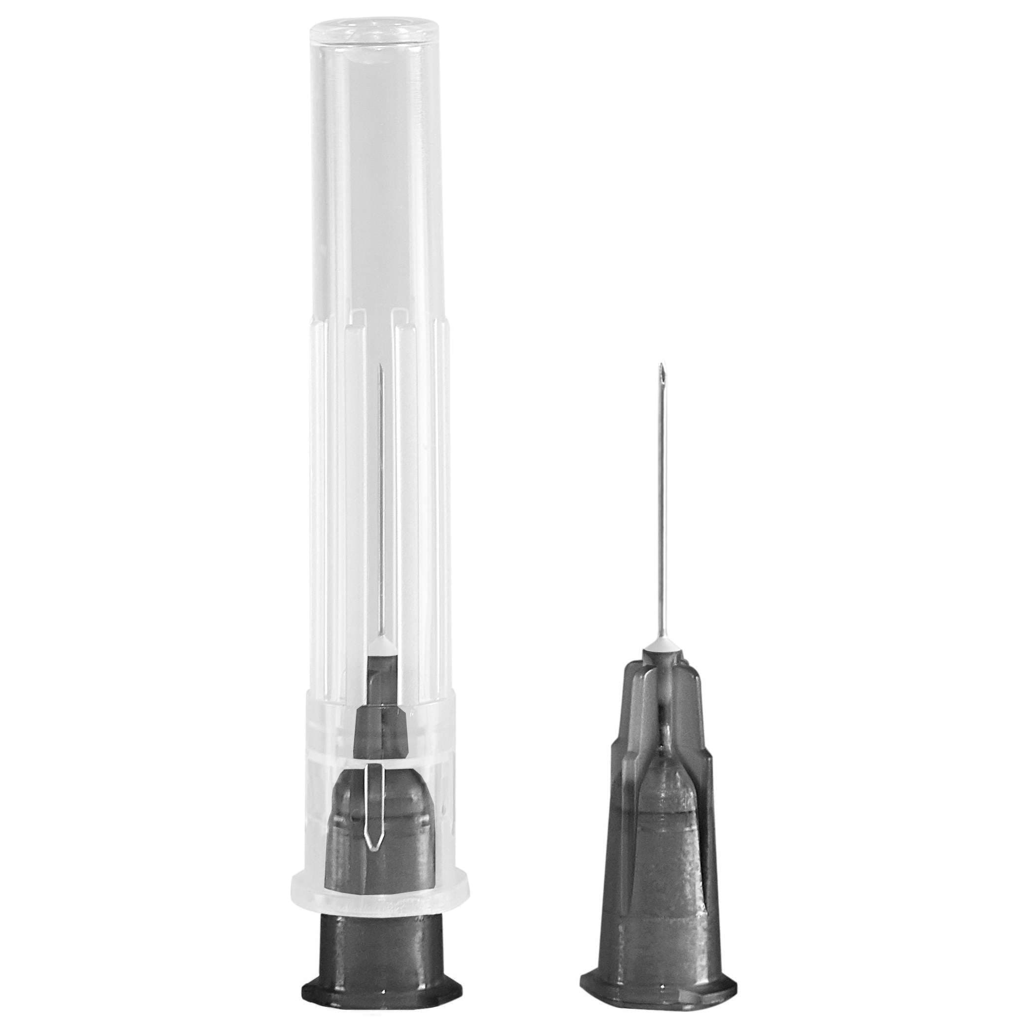 Flomax Standard Hypodermic Needle, Translucent Black, 22 Gauge, 1-1/2 Inch Length - Box of 100 - Image 1