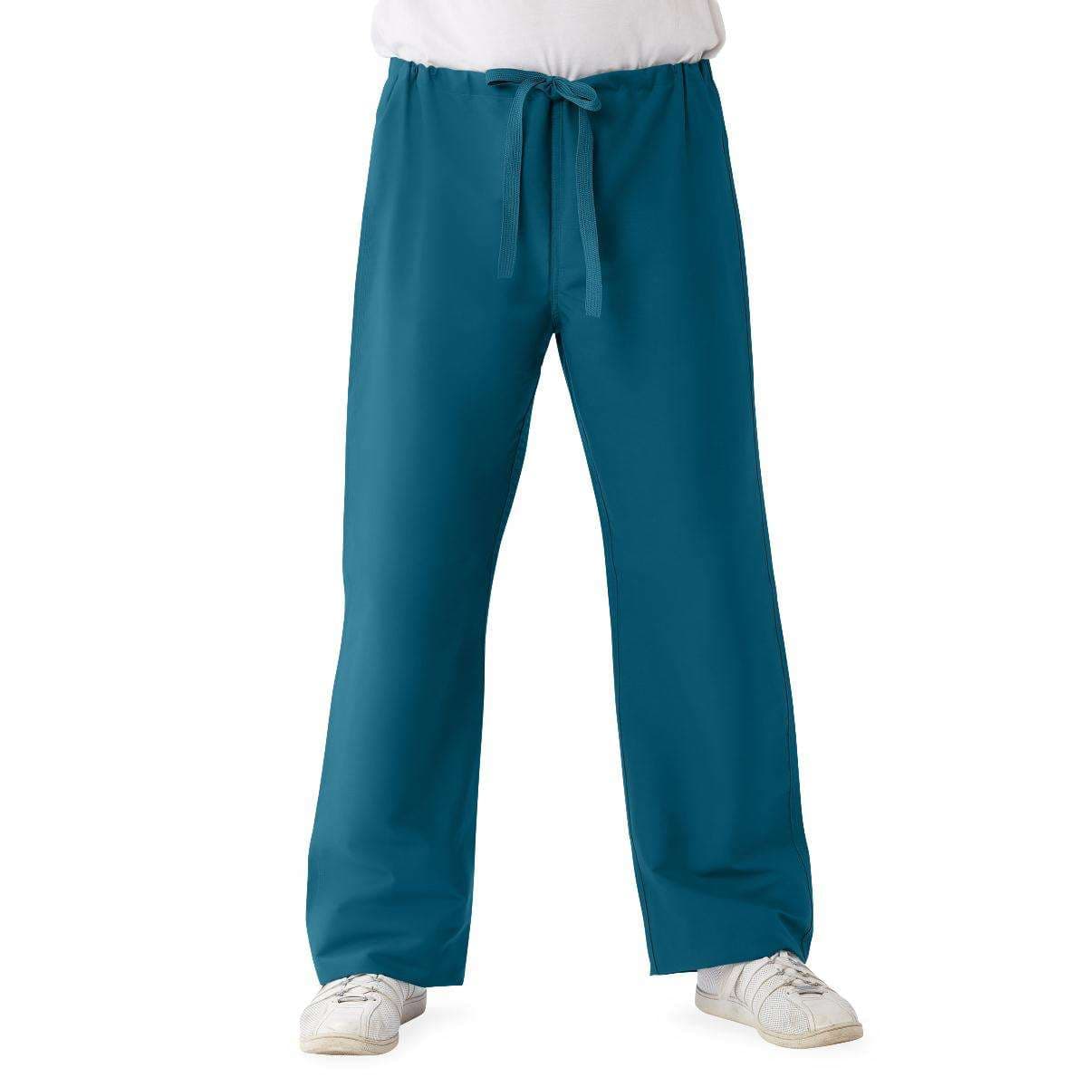 Medline 900 Comfortease Unisex Reversible Scrub Pants Blues, Caribbean Blue, Large - Image 1