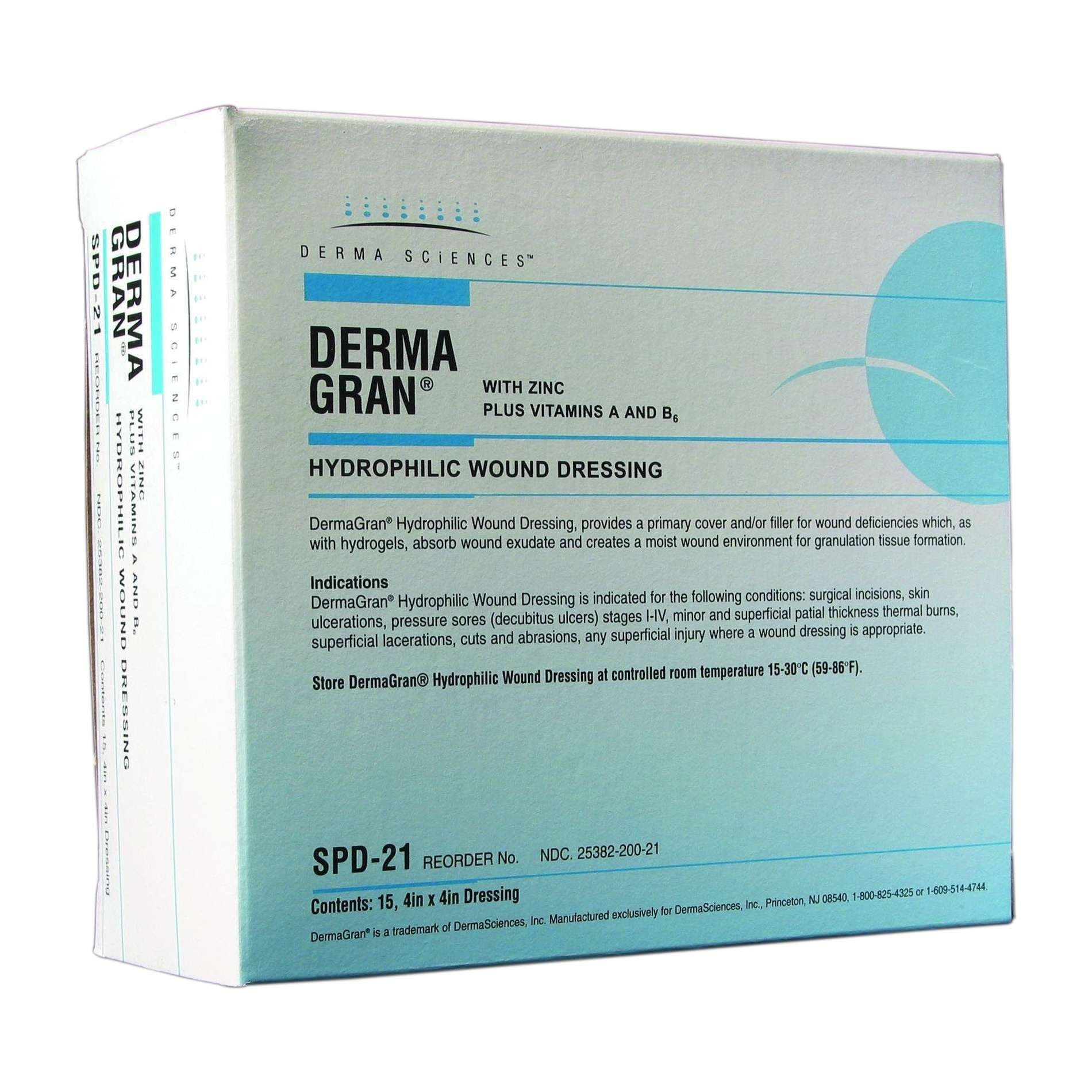 Dermagran Hydrophilic B Wound Dressing, 4 x 4 Inch - Image 1
