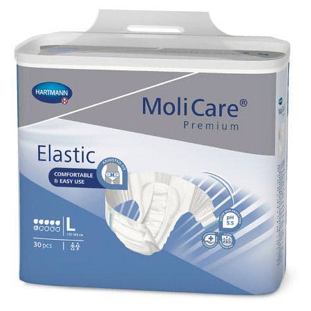 MoliCare Premium Elastic 6D Incontinence Briefs, Large - Case of 90 - Image 1