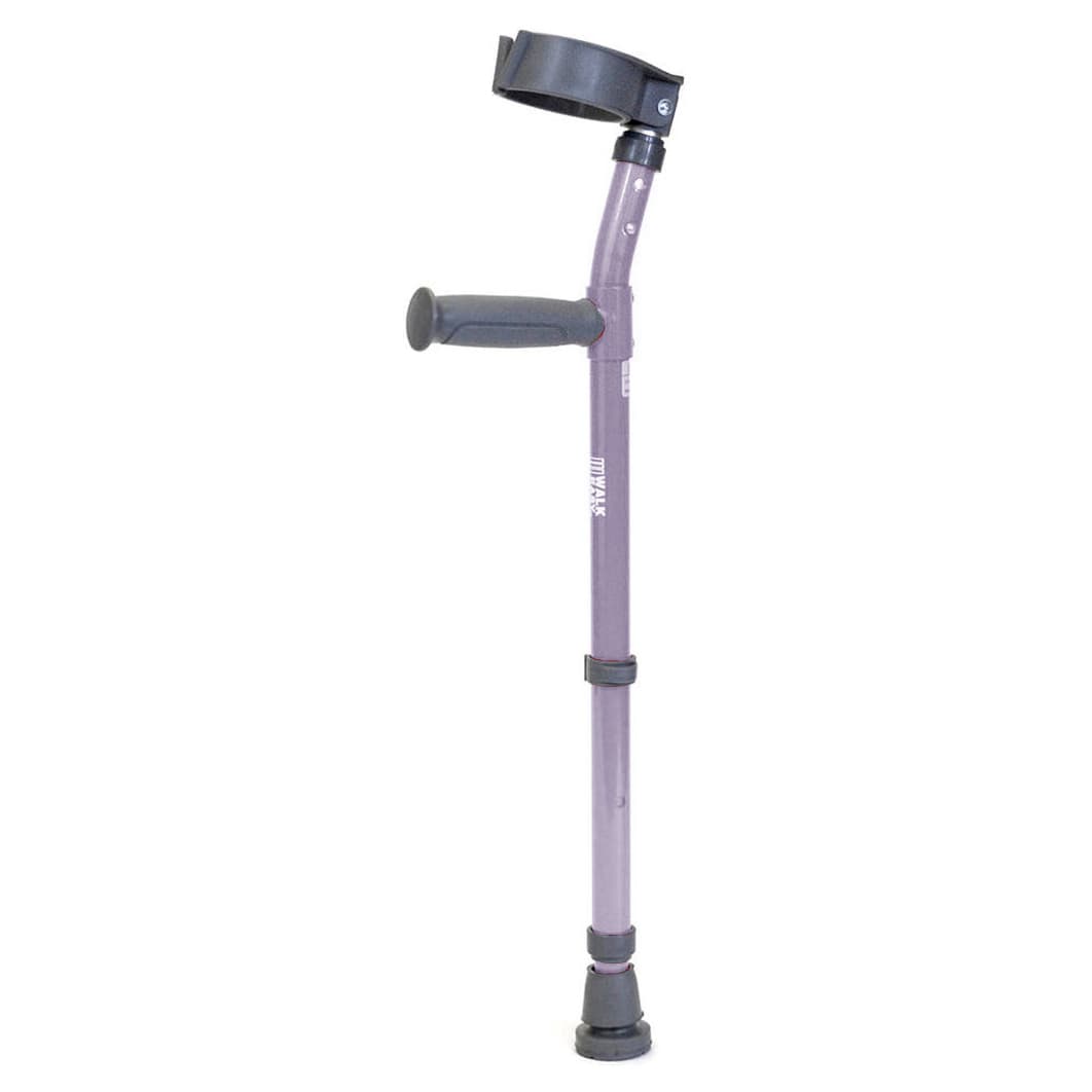 Walk Easy pediatric forearm height adjustable crutches with 3" full cuff (Pair) - Lavender - Image 1