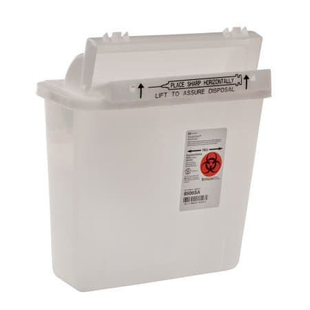 SharpStar In-Room Sharps Container with Counter Balanced Door Lid, 12.5H x 5.5D x 10.75" W - Each - Image 1