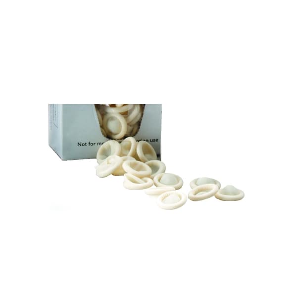 Dukal Finger Cot White Powder Free NonSterile, 2-1/4 Inch Length, Medium - Box of 144 - Image 1