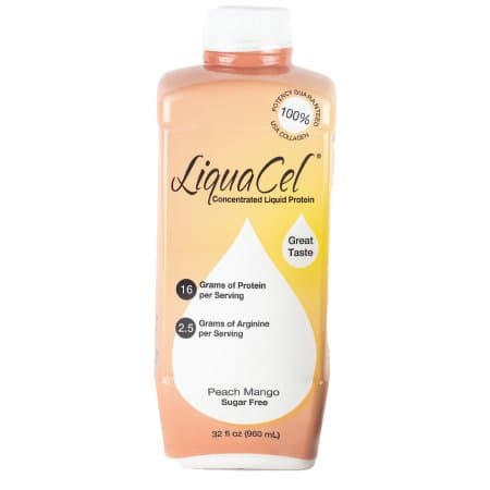 LiquaCel Ready to Use Oral Supplement, Peach Mango, 32 oz - Case of 6 - Image 1