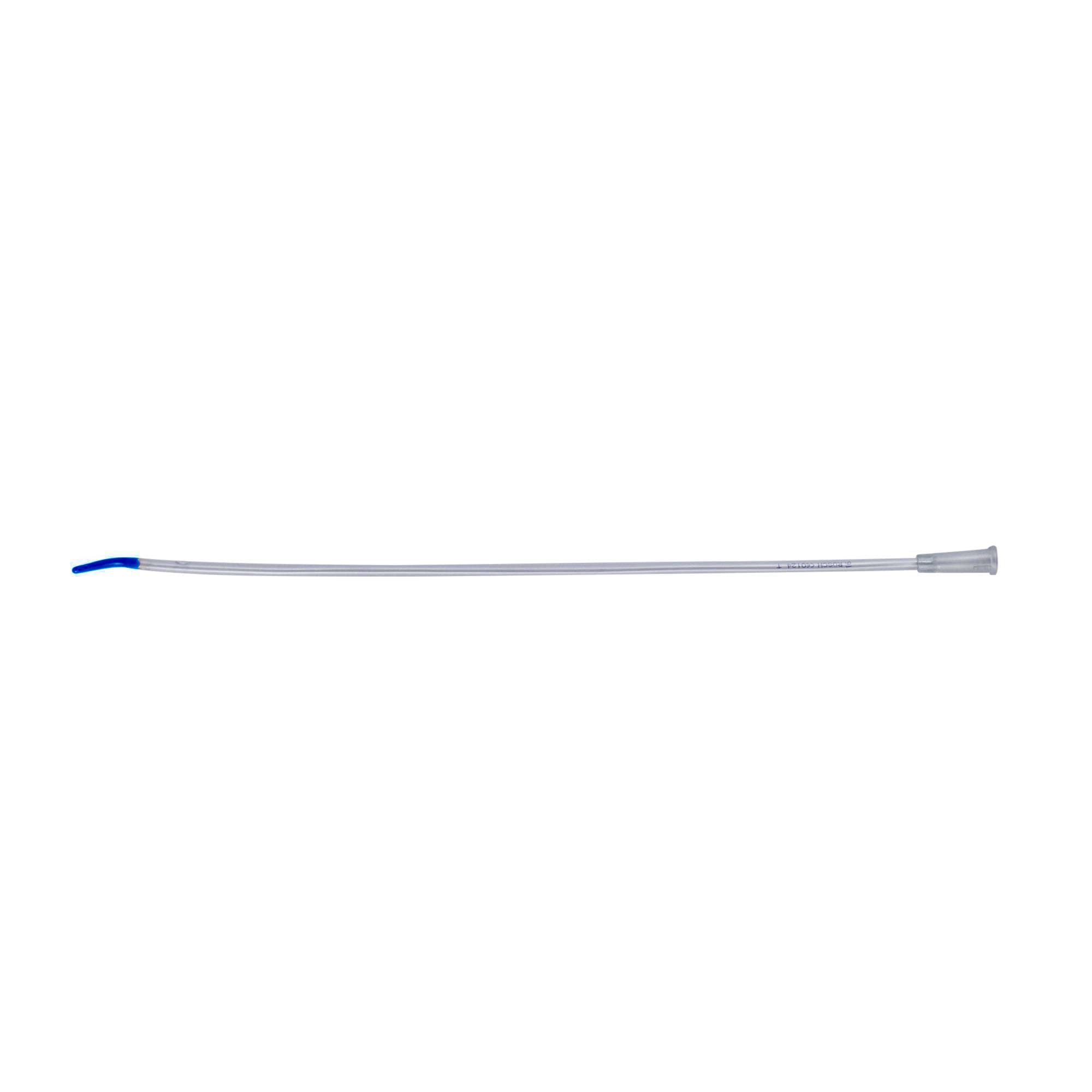 Rusch Tiemann Tip Siliconized Intermittent Catheter, 24 Fr 16", Blue - Each - Image 1