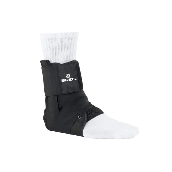 Breg Open Heel Ankle Brace, Black, Large - Image 1