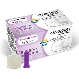 HTL-Strefa Droplet Pen Needle, 31 Gauze, 6mm - Box of 100 - Image 1