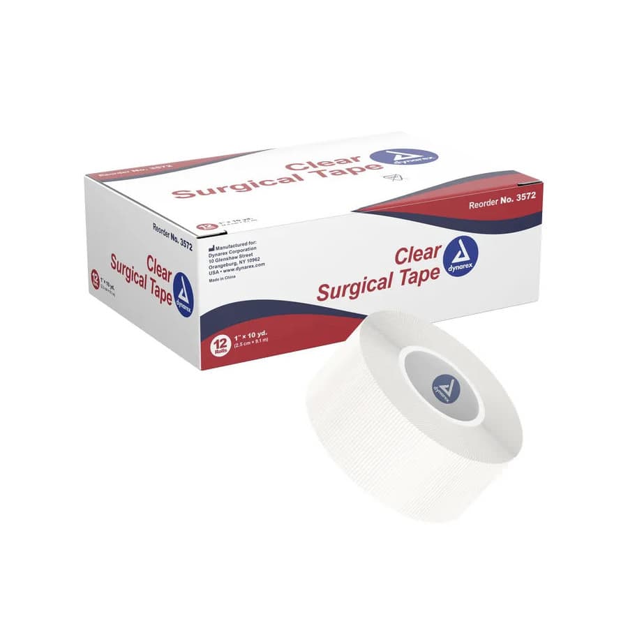 Dynarex Clear Surgical Tape, 1 Inch x 10 Yard - Image 1