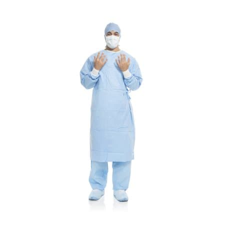 Aero Blue Surgical Gown with Towel, Blue, Extra Large - Image 1