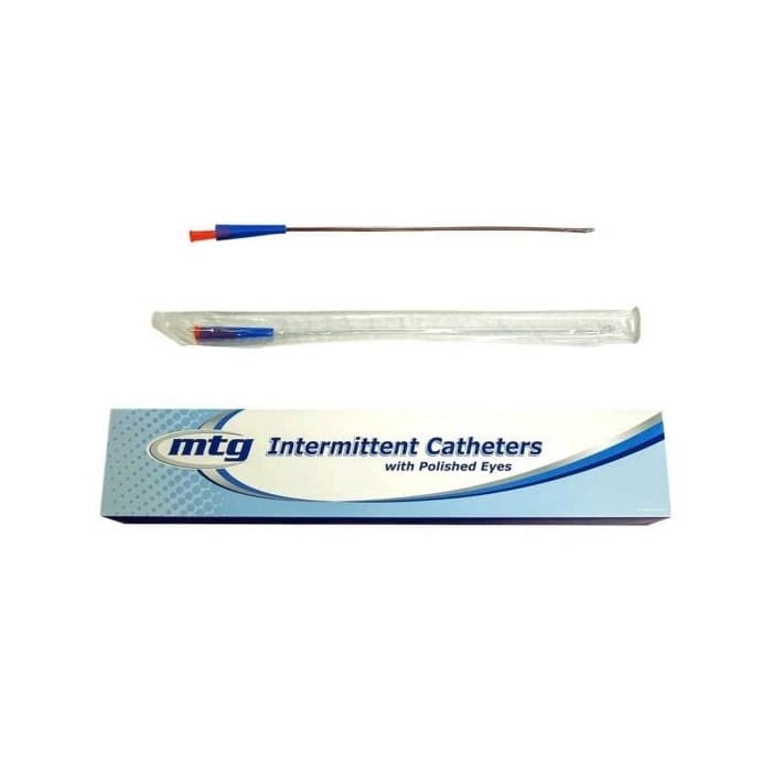 MTG Intermittent Catheter with Handling Sleeve, Straight Tip, Pediatric, Vinyl, 8Fr OD, 10" - Each - Image 1