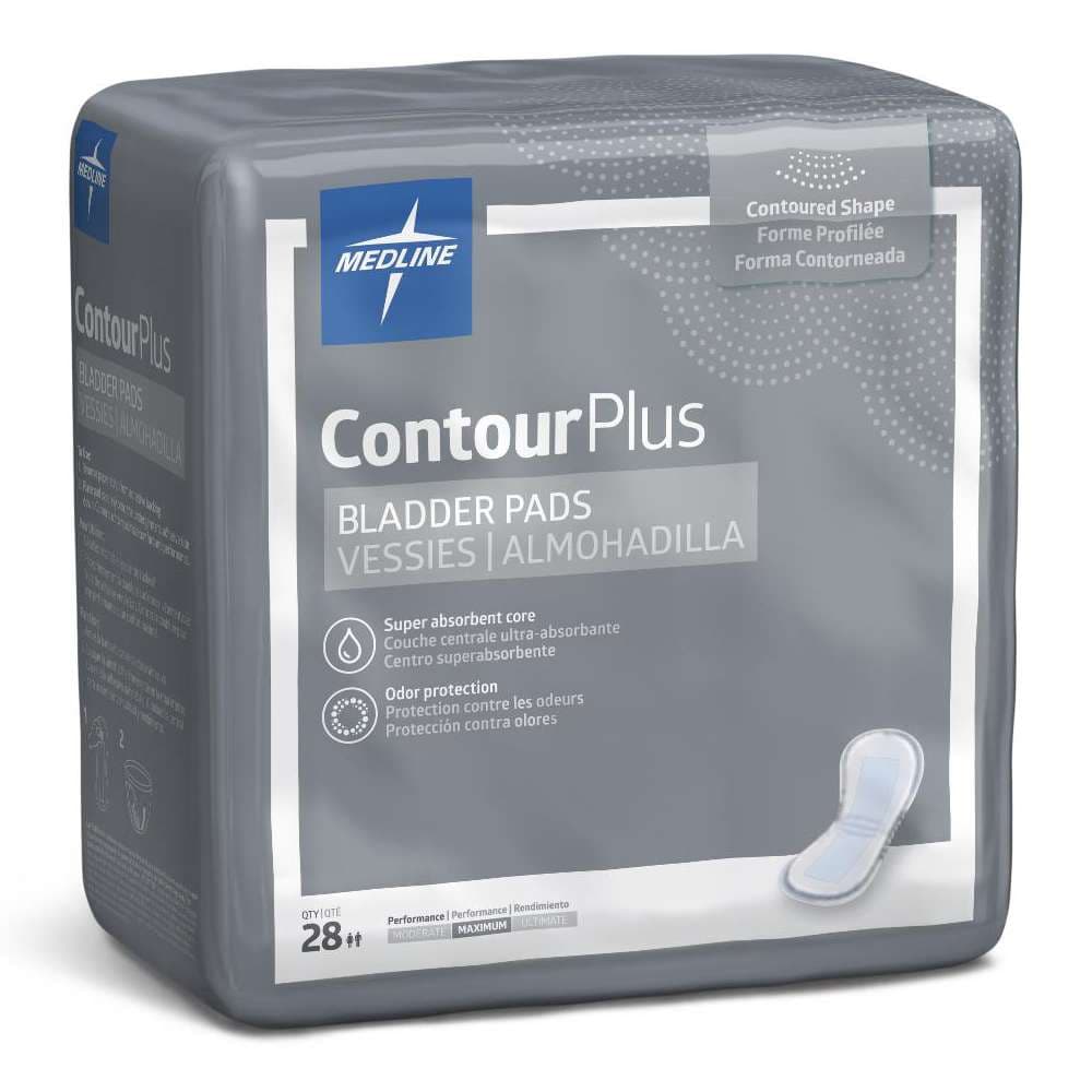 Medline ContourPlus Bladder Control Pads, Maximum - Bag of 28 - Image 1