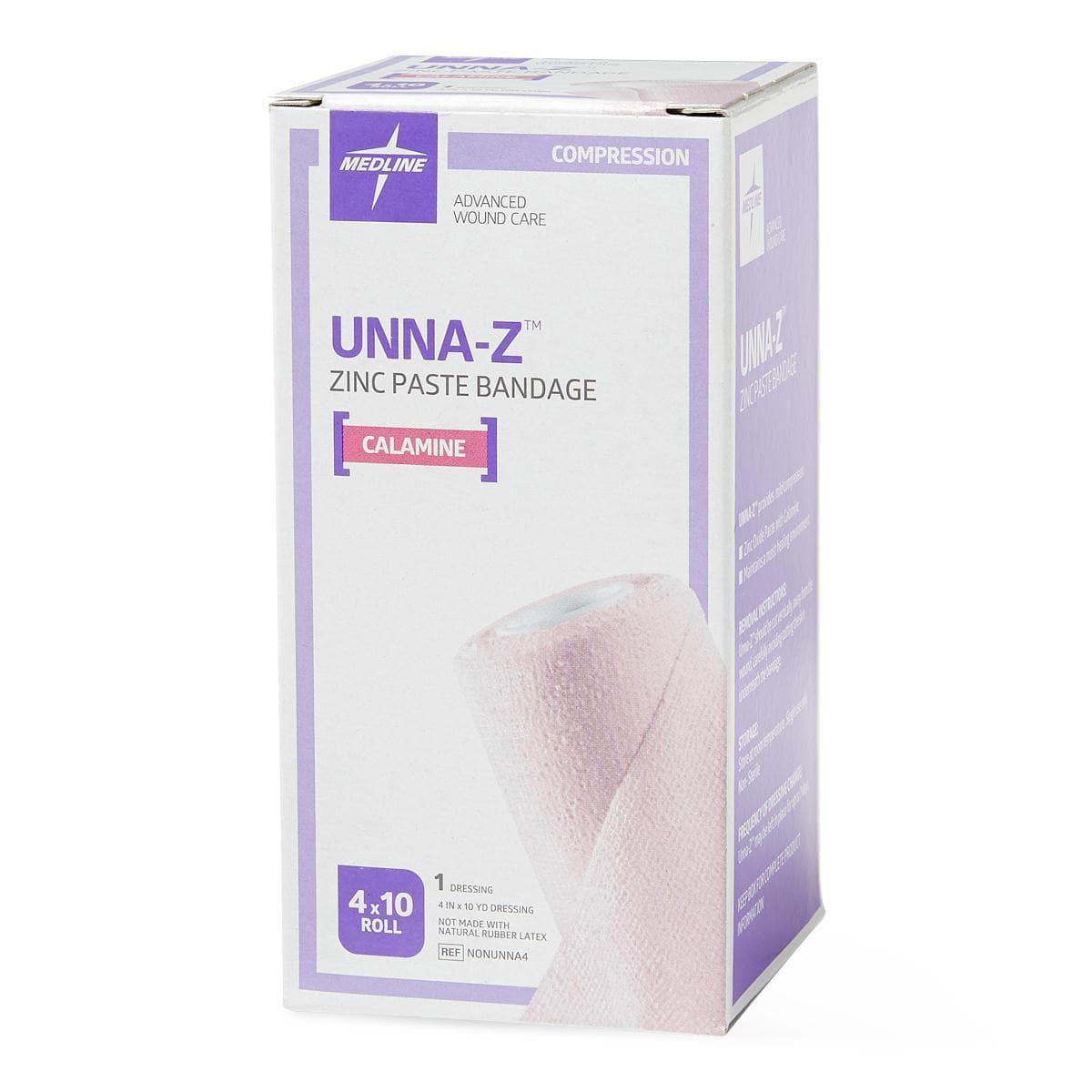 Medline Unna-Z Zinc Paste Compression Bandage, 4 Inch x 10 Yard - Image 1