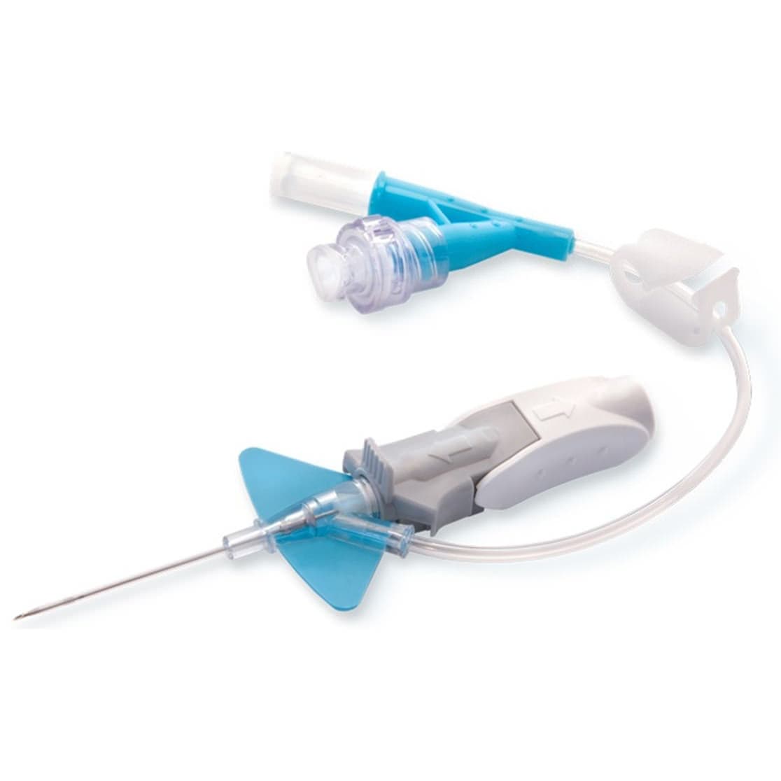BD Nexiva Sliding Closed IV Catheter, Dual Port, Blue, 22 Fr, 1 Inch - Each - Image 1