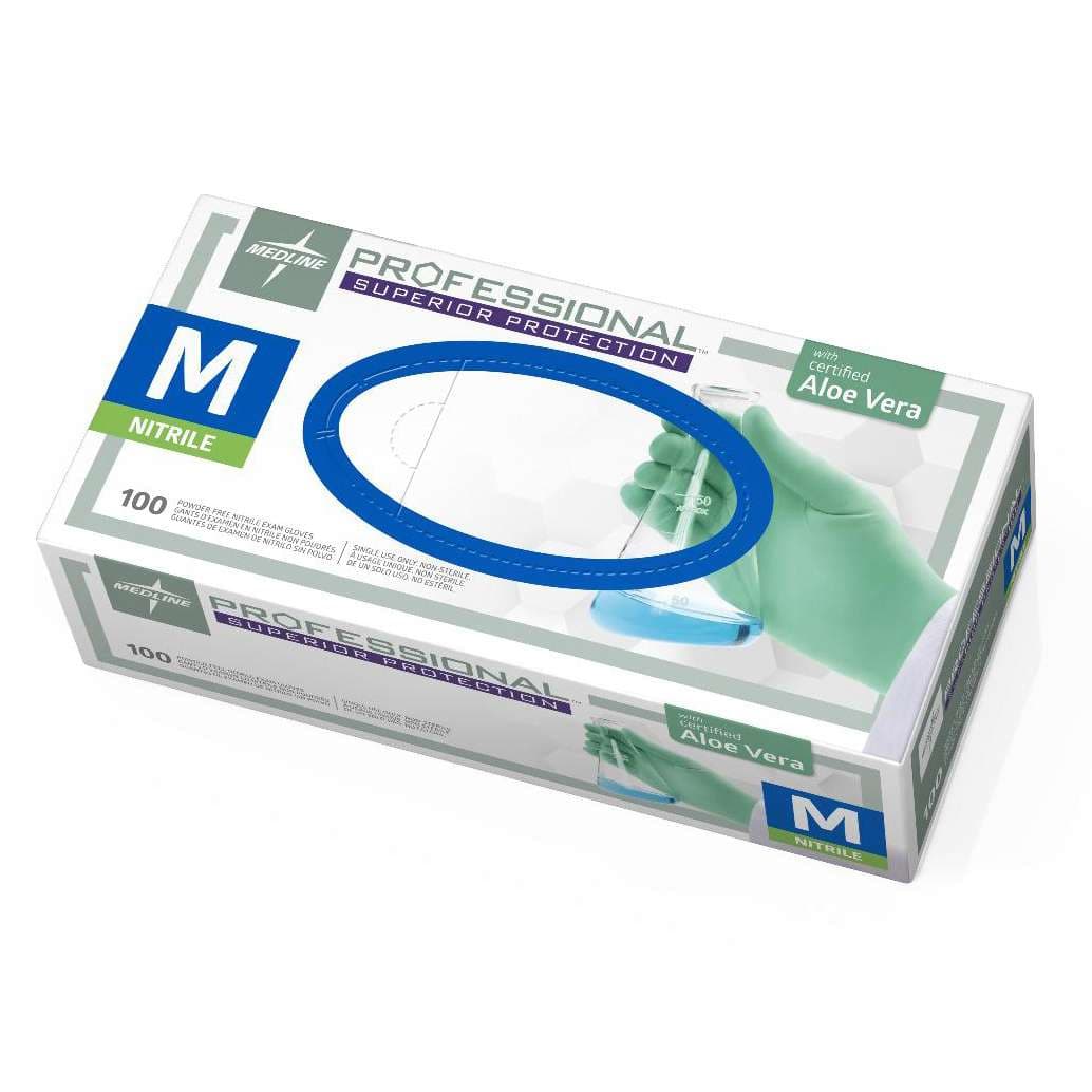 Medline Professional Powder-Free Textured Nitrile Exam Gloves - Image 2