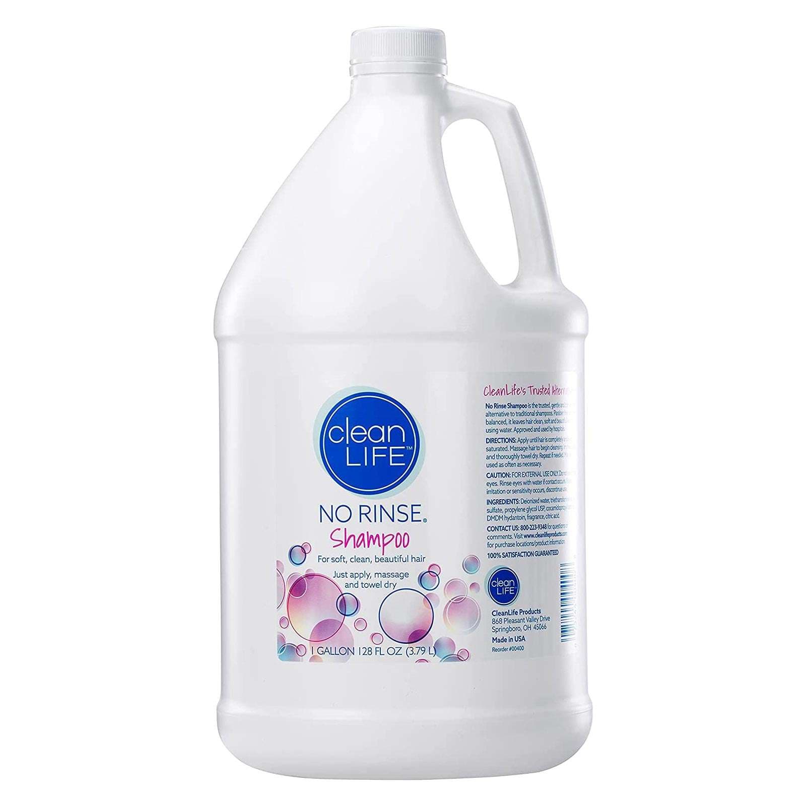 cleanLIFE No Rinse Shampoo, 1 Gallon - Image 1