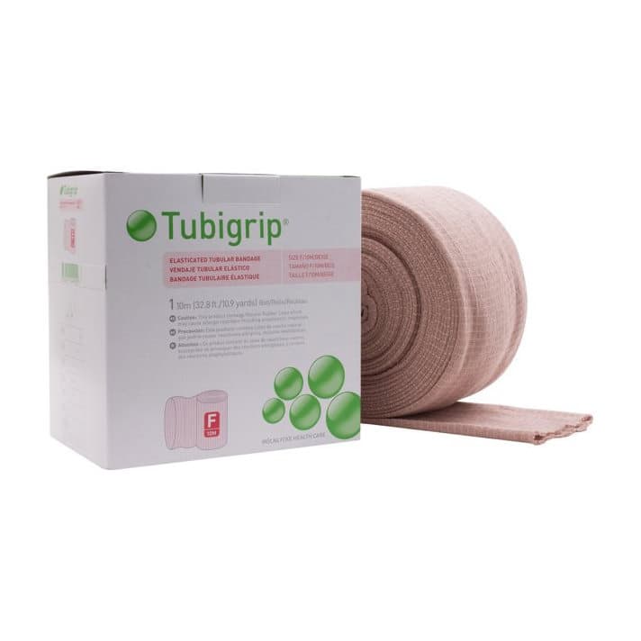 Tubigrip Elastic Tubular Support Bandage Beige Color, 4 Inch x 11 Yard, Size F - Each - Image 1
