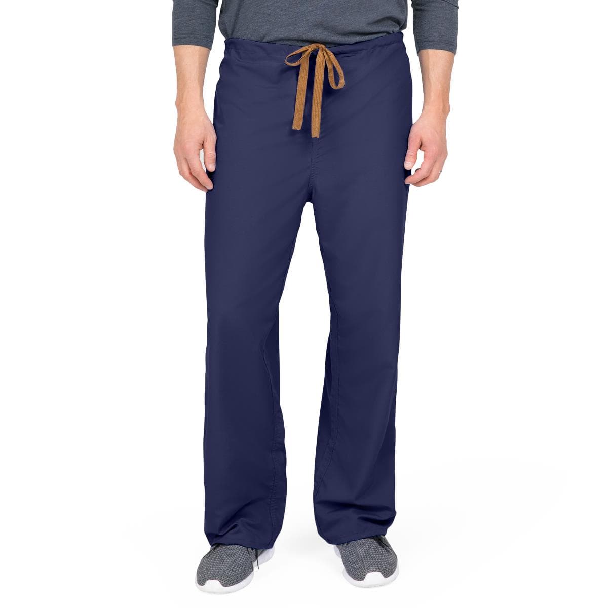 PerforMAX Unisex Reversible Front Drawstring Scrub Pants, Angelica Color Coding, Navy, Large - Image 1