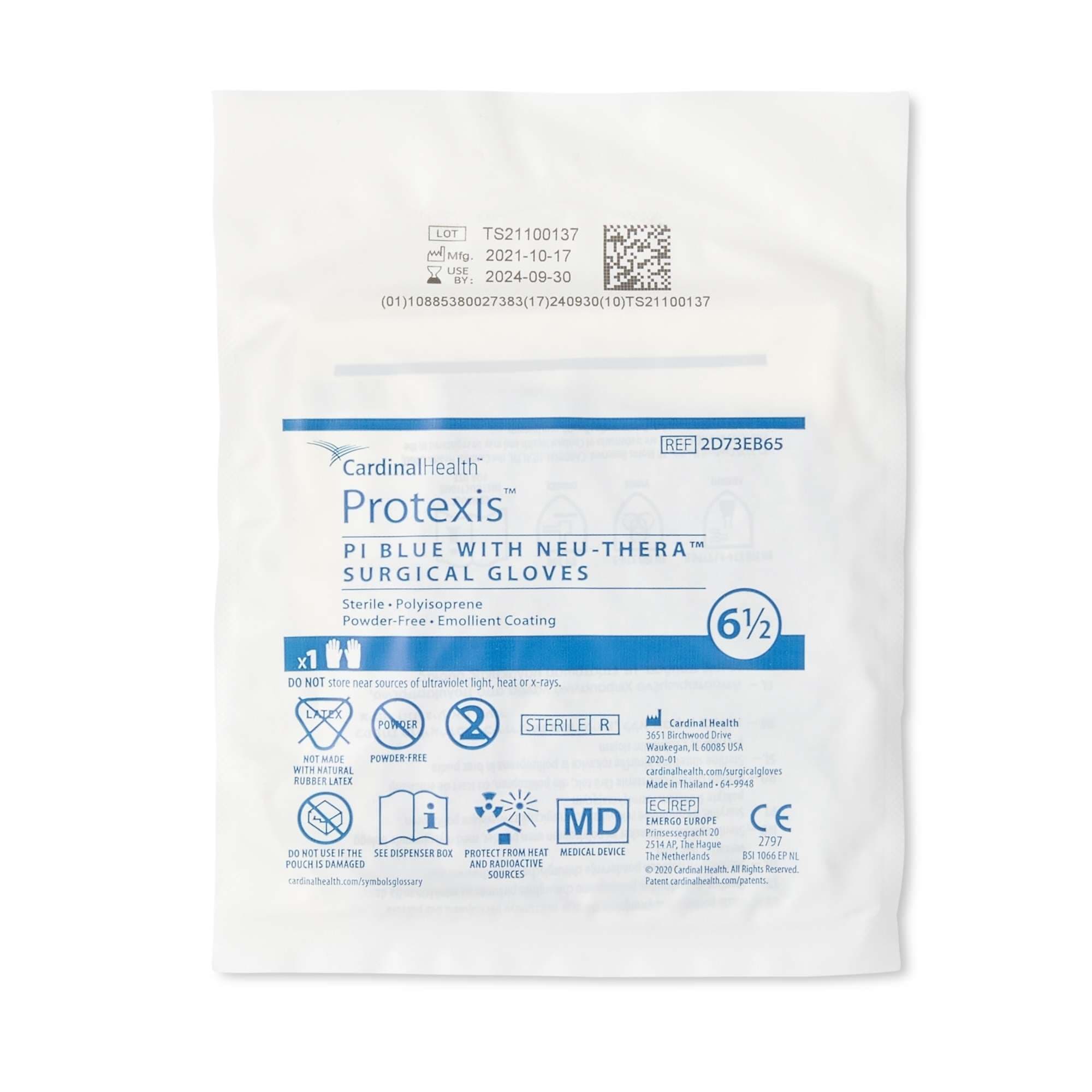 Cardinal Protexis PI Blue with Neu-Thera Powder-Free Surgical Gloves - Image 3