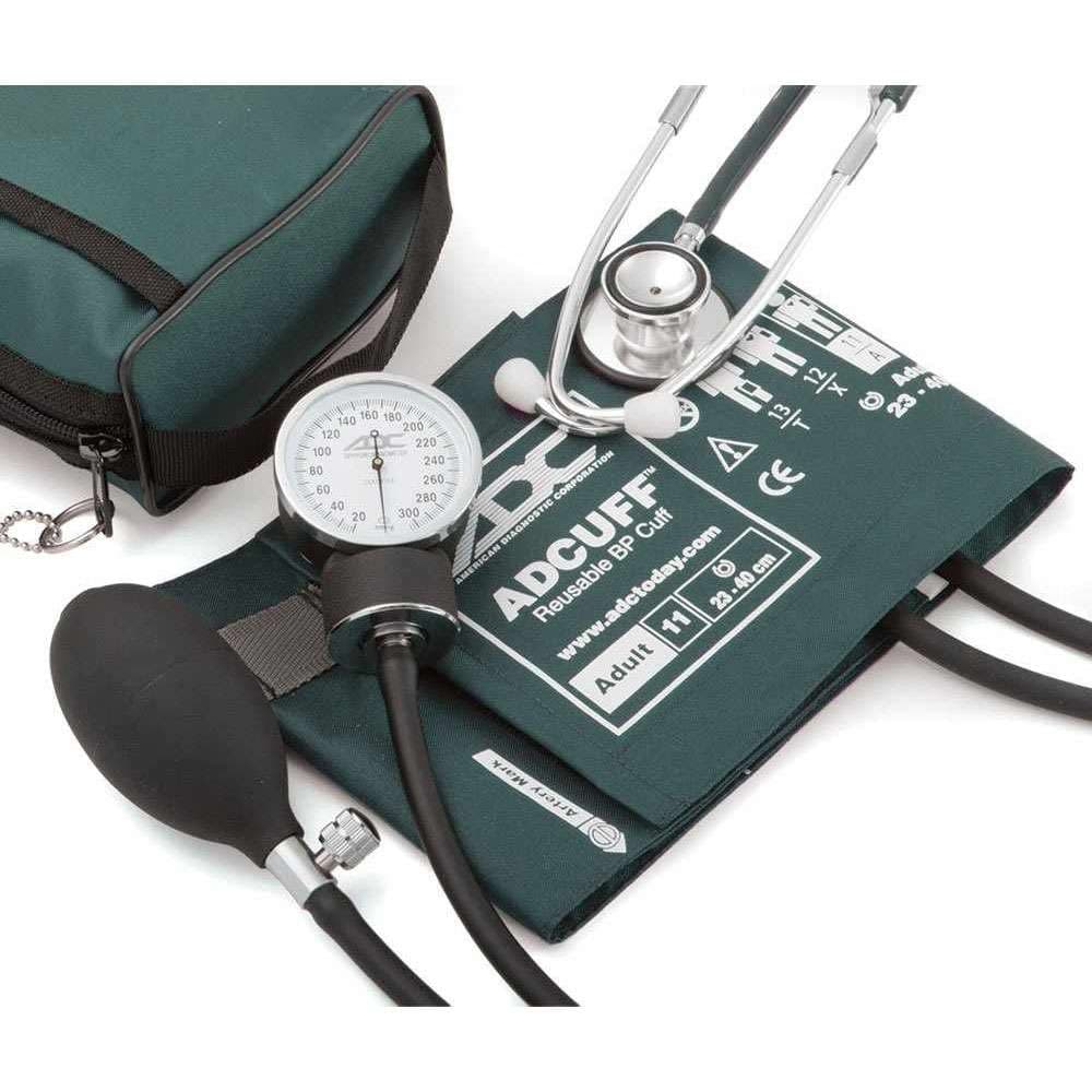 ADC Pro's Combo II DH Pocket Aneroid & Scope Kit, Adult Only, Teal - Image 1