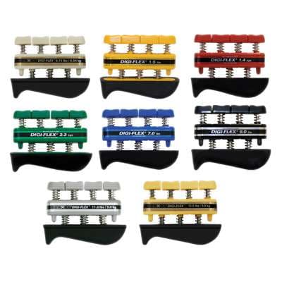 CanDo Digi-Flex Hand Exerciser, Set of 8 Without Rack - Image 1