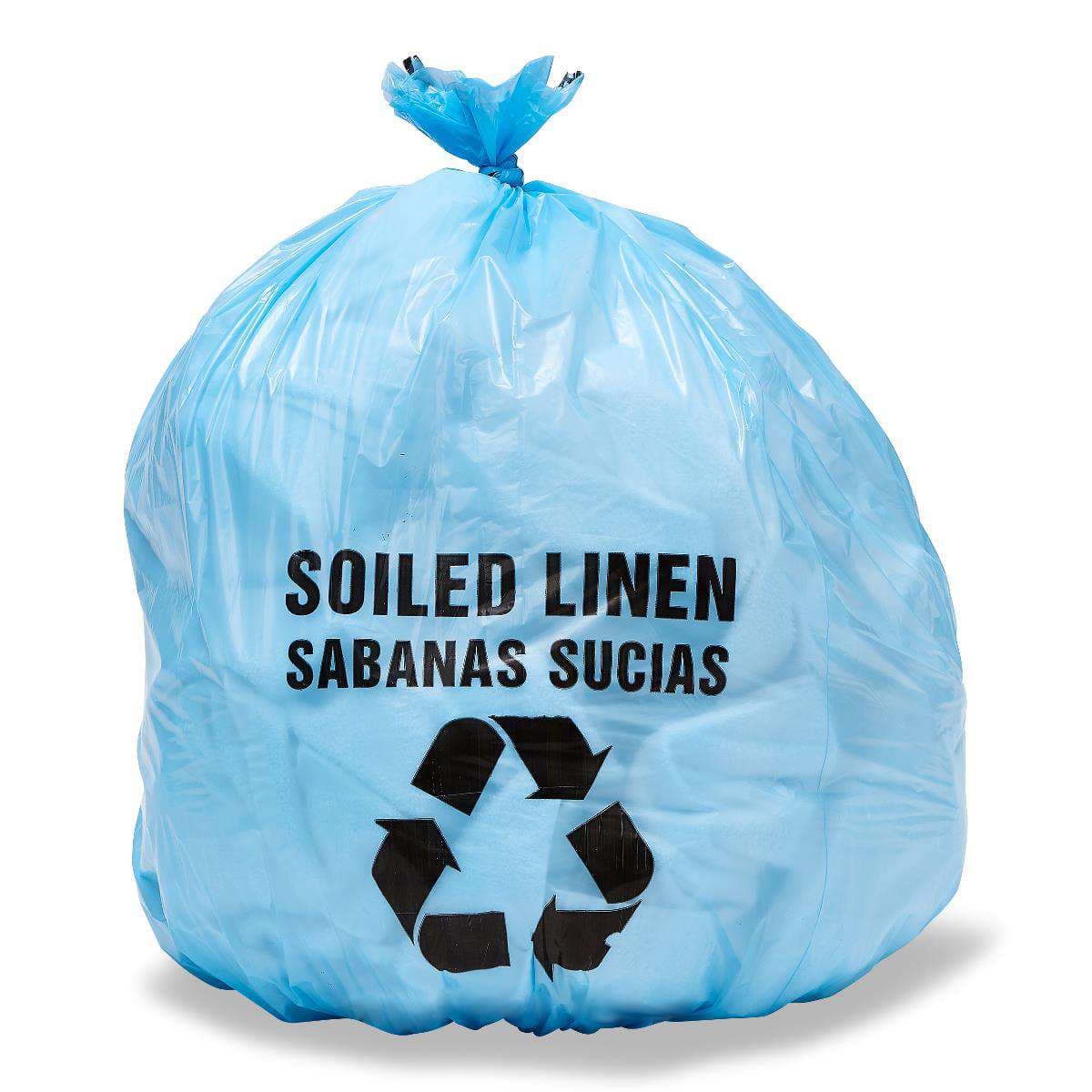 Medline Soiled Linen Liners, Blue, 29" x 38", 1.0 Mil, Roll - Case of 240 - Image 1