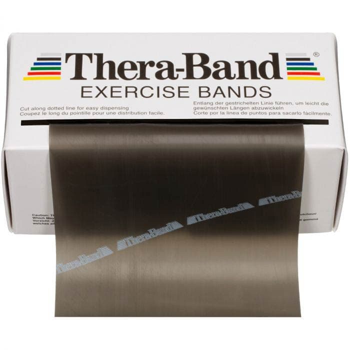 TheraBand Professional Latex Resistance Bands 5" x 6 yards Long Special Heavy Black - Box of 1 - Image 1