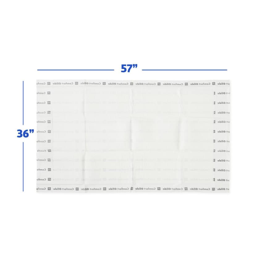 Medline Comfort Glide Drypad Underpads, Standard - Case of 60 - Image 1