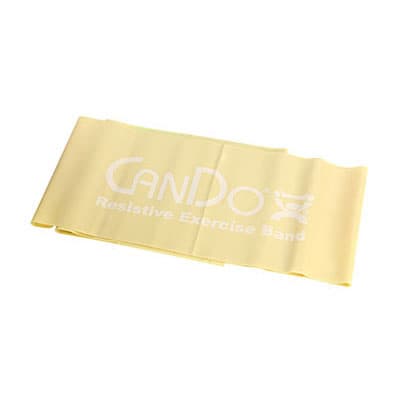 CanDo Latex Exercise Band, 5 Foot Singles Tan, 2X-Light - Image 1