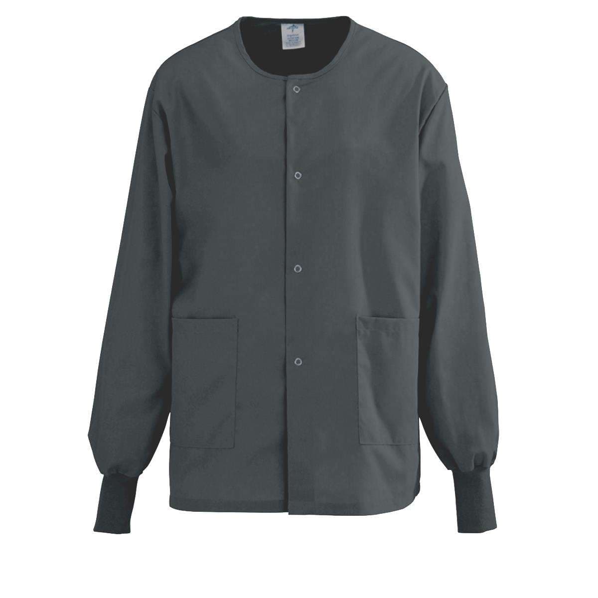 Performax Unisex Snap-front Warm-up Jackets, Charcoal, Medium - Image 1