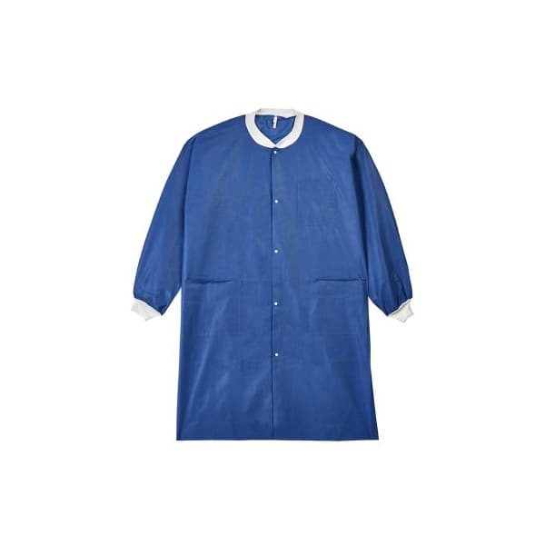 LabMates Lab Coat, Blue, Extra Large - Bag of 10 - Image 1