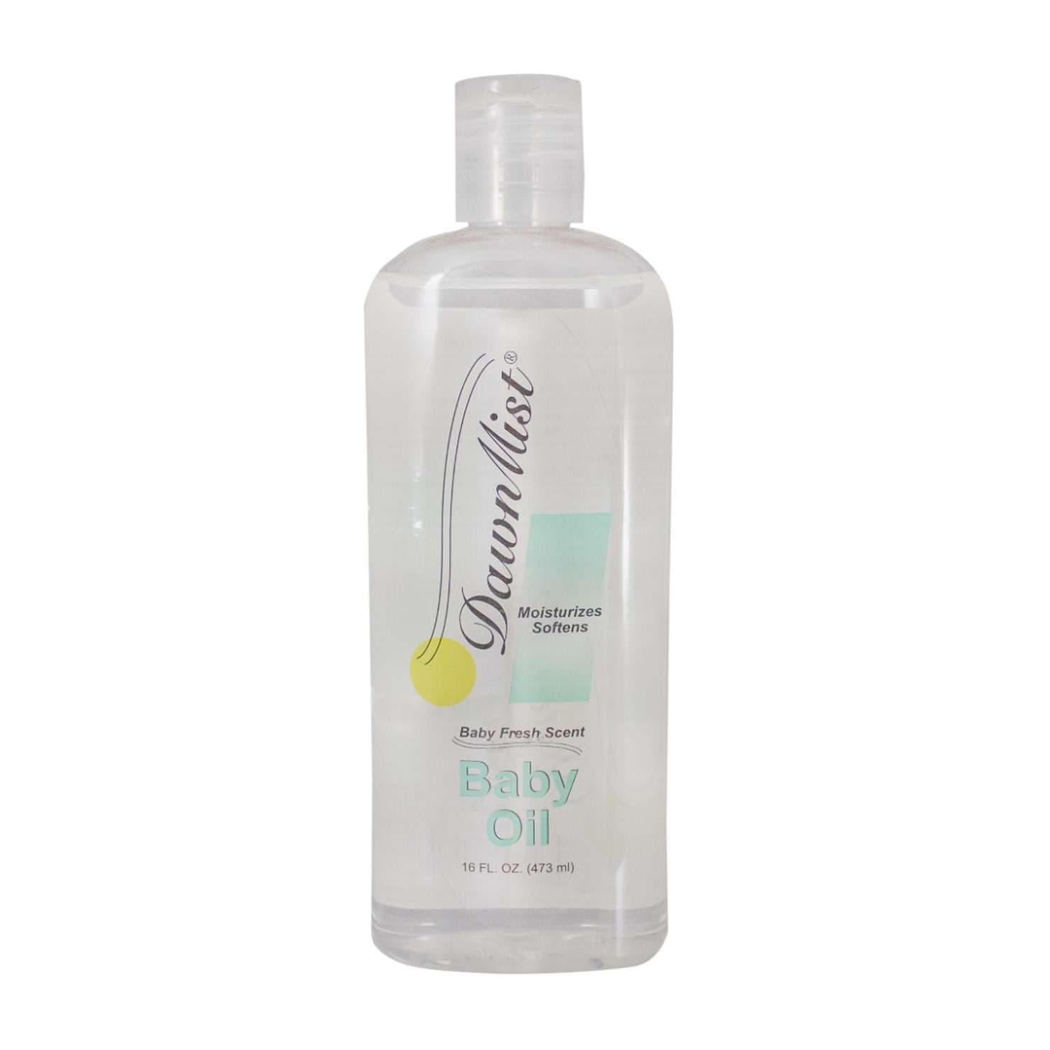 DawnMist Scented Mineral Baby Oil, 16 Oz - Case of 12 - Image 1