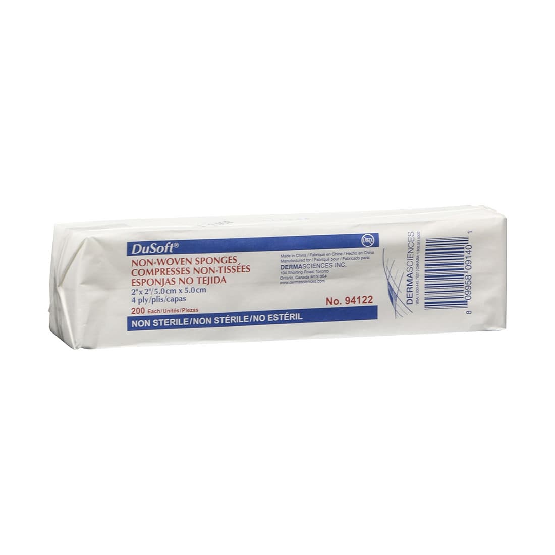Derma DuSoft Non-Woven Sponge, 2 x 2 Inch - Package of 200 - Image 1