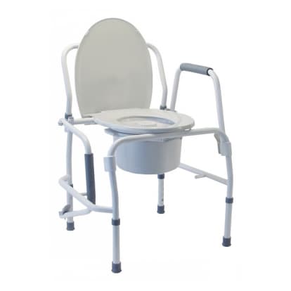 Lumex Silver Collection 3-In-1 Steel Drop Arm Commode