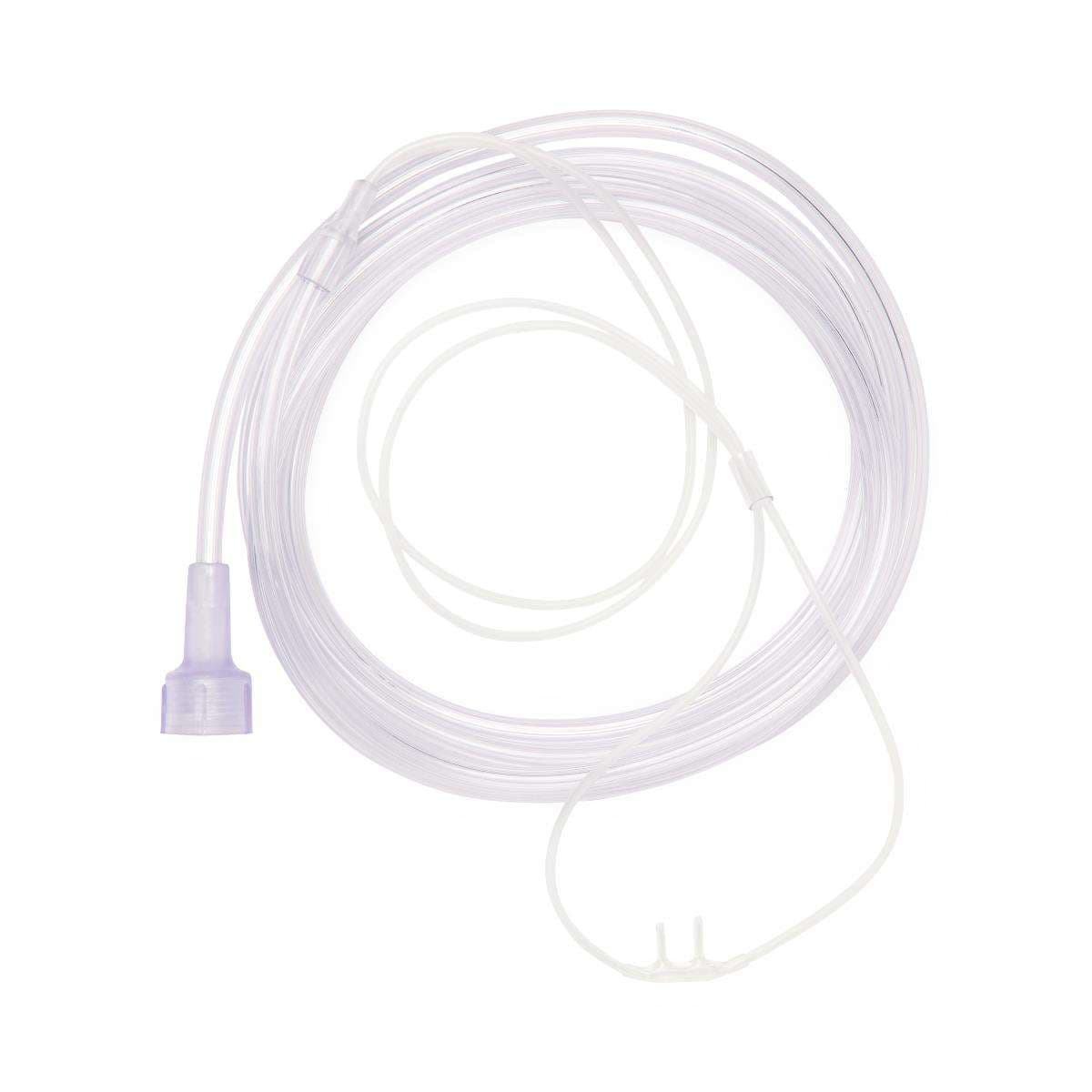 Medline SuperSoft Curved Nasal Oxygen Cannula With Universal Connector for Pediatric with 7' Tubing - Image 1