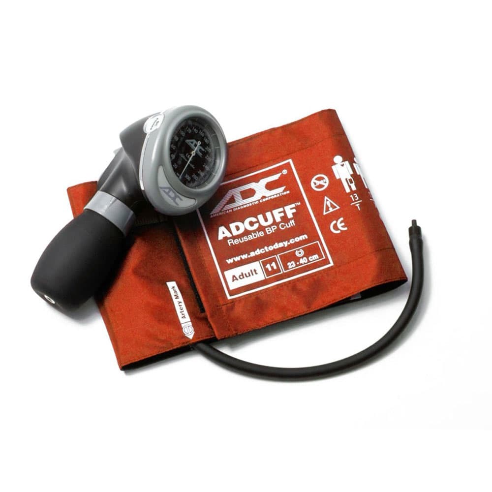 ADC Diagnostix Palm Aneroid Sphyg, Orange, Adult - Image 1