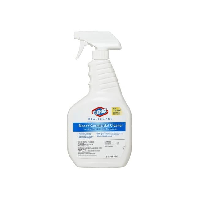 Clorox Healthcare Bleach Germicidal Surface Disinfectant Cleaner Bottle - Case of 6 - Image 1