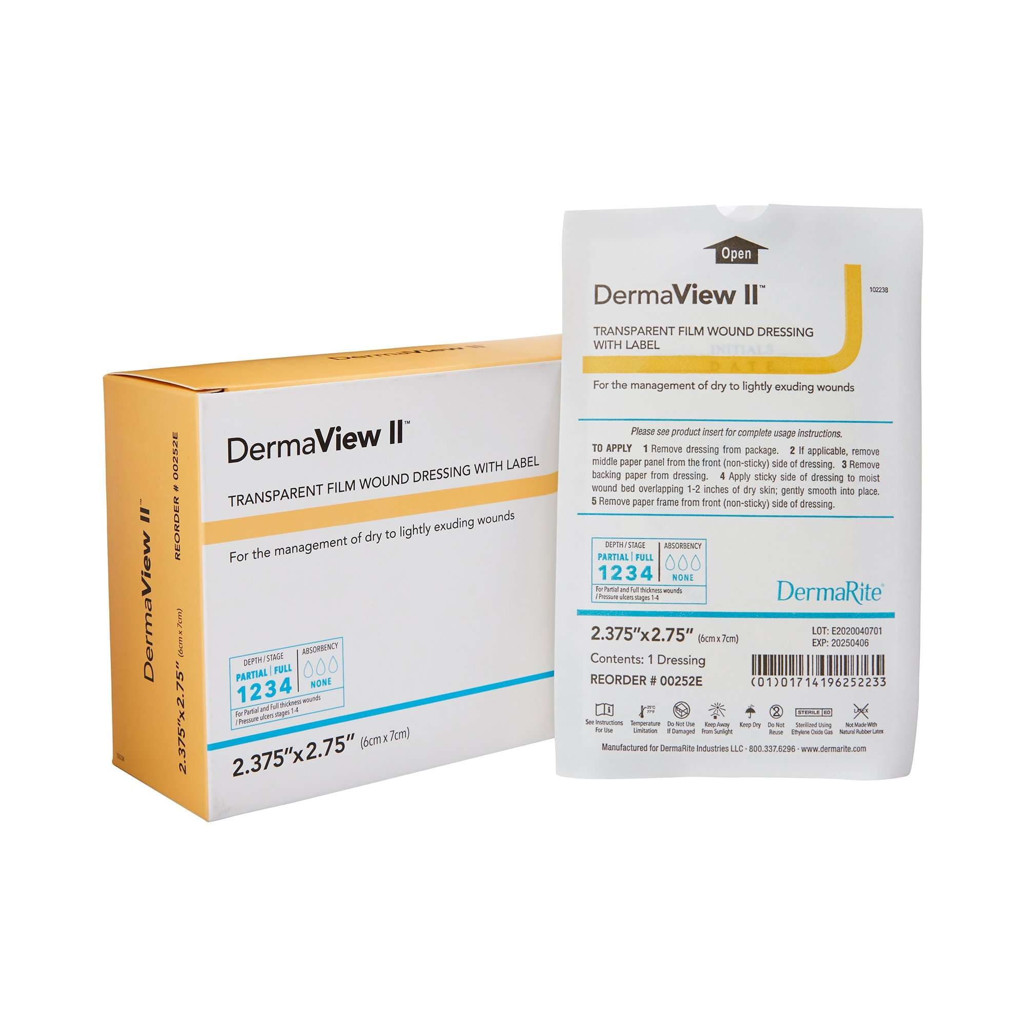 DermaView II Transparent Adhesive Film Wound Dressing With Label - Image 7