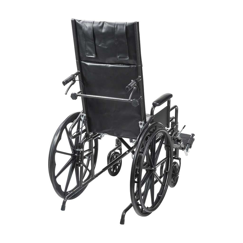 Drive Medical silver sport full reclining wheelchair with Vinyl Upholstery - Image 6