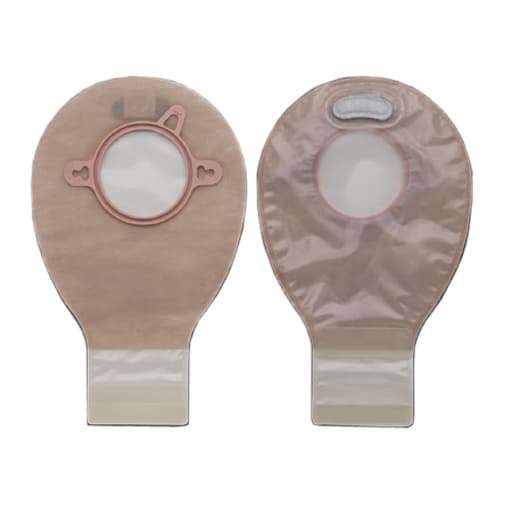 New Image 2-Piece Drainable Mini Ostomy Pouch, Transparent, 1-3/4 Inch - Box of 20 - Image 1