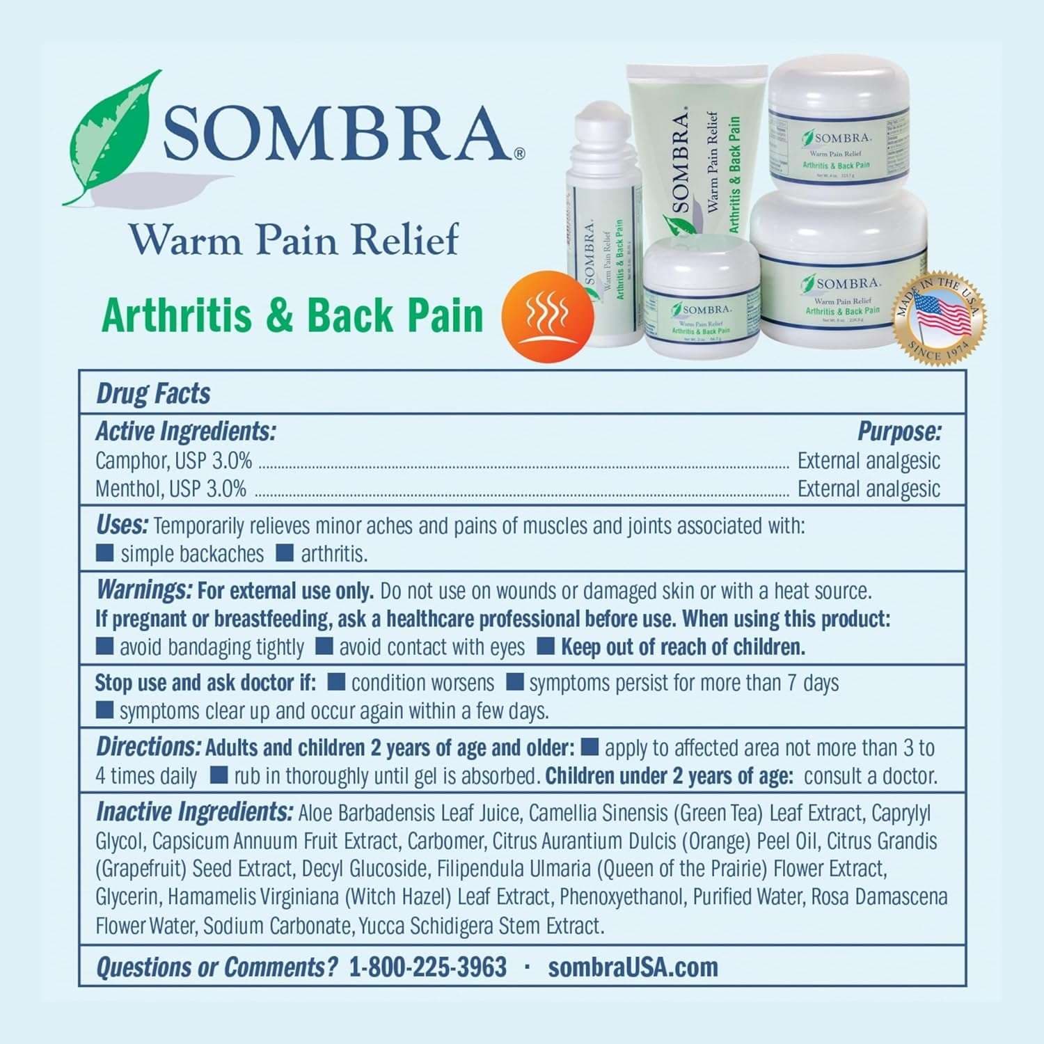 Sombra Natural Pain Relieving Gel, 8 oz - Image 5